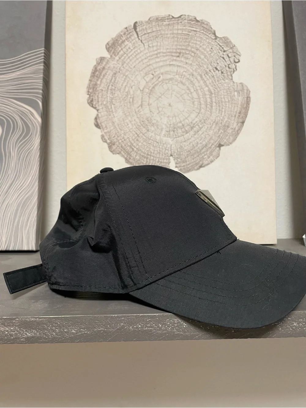 Guess Black Logo Triangle Baseball Cap